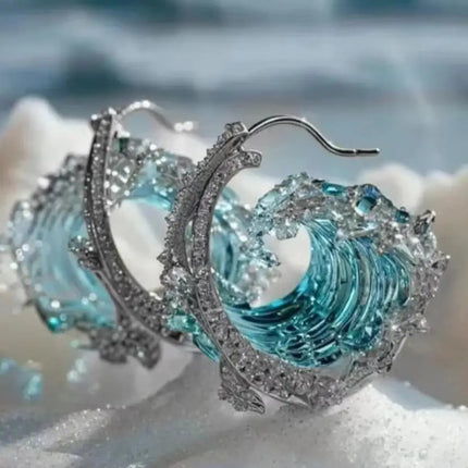 Creative Sky Blue HAILANG Resin Earrings