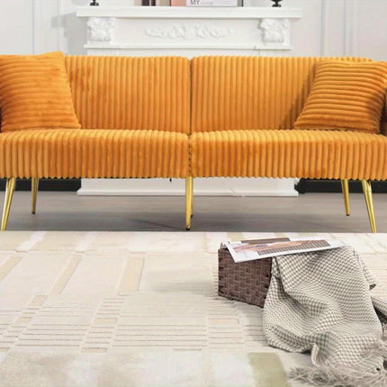 Sofa Bed with Collapsible Armrests, Ideal for Living Areas And Compact Spaces