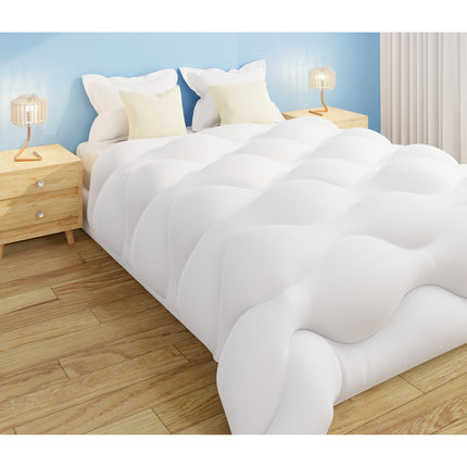 Cold Weather Warm Duvet – Cloud Pattern  White  700 g/m² High Density Hollow Fiber Filling Ideal for 1-2 People