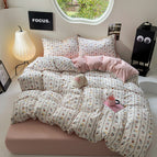 Full Of Love Gray / 1,5m Fitted Sheet 200 X230