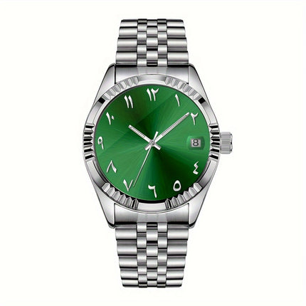 Men's Mechanical Watches With Solid Steel Watchband, Waterproof Automatic Wristwatch