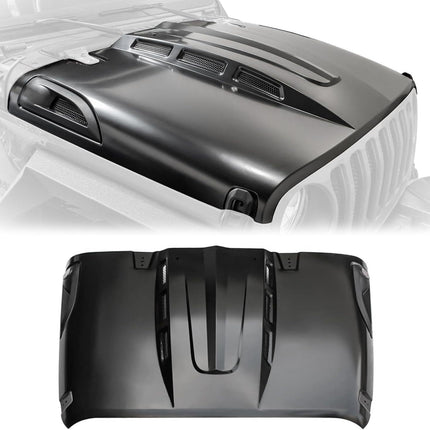 The Avenger Style Hood Compatible with 2018+Jeep Wrangler JL JLU&2020-2023 Gladiator JT(Not for Mojave&392 Model)