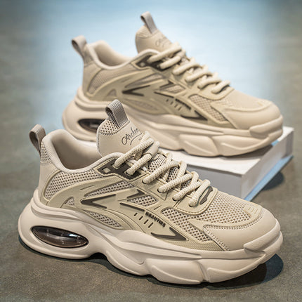 Men'S 2025 New Model Breathable Shoes  Trendy and Versatile Thick-soled Student Sports Shoes