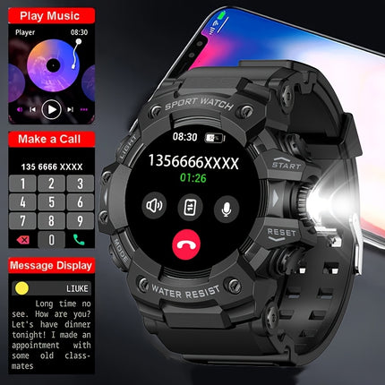 Durable Smartwatch for Men, Wireless Calling, Sports And Fitness, AI Voice, Over 100 Outdoor Sports Modes,