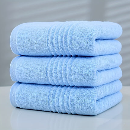 3pcs Of Pure Cotton Plain Bathroom Hand Towels, Size 40.01 * 80.01cm, Soft And Thick