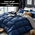 Dark Blue-Grey / Queen(7pcs-sheet set):88