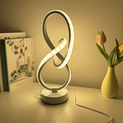 Modern Creative Spiral USB Desk Lamp with Memory Function, 3 Color Temperatures