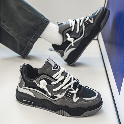 Top Street Style - Comfy Non Slip - Casual Lace Up Soft Sole Sneakers For Men's Outdoor Activities