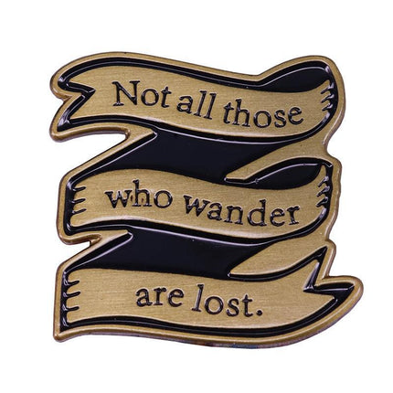 Fashion Creative Cartoon Famous Quote Copper Brooch