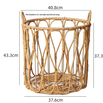 Rattan Storage Basket Woven Dirty Laundry