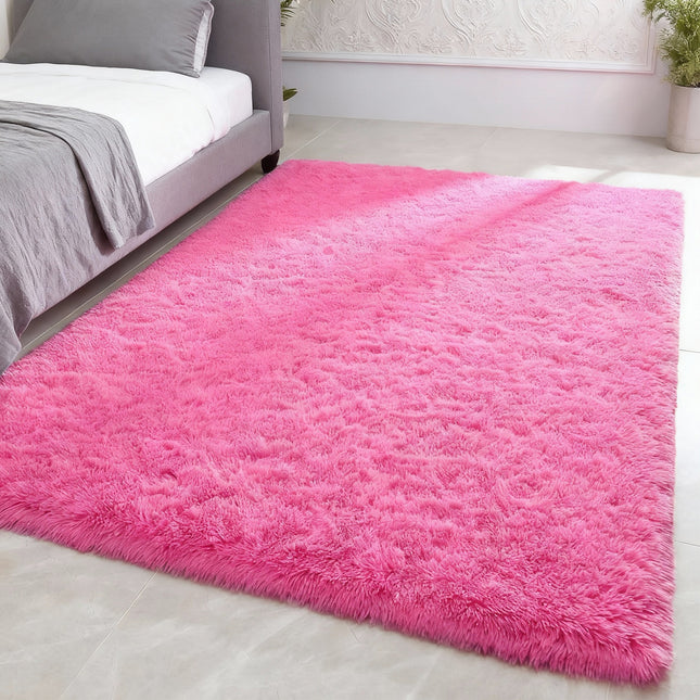 Machine washable, 121.92x182.88 cm, soft long haired, anti slip fluffy, modern, suitable for rooms