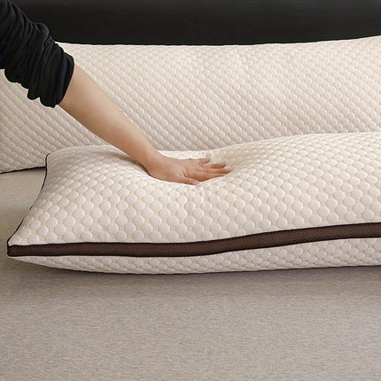 1pc Extra-Long Body Pillow - Hypoallergenic Bed Pillow with Zipper Closure, Ergonomic for Back