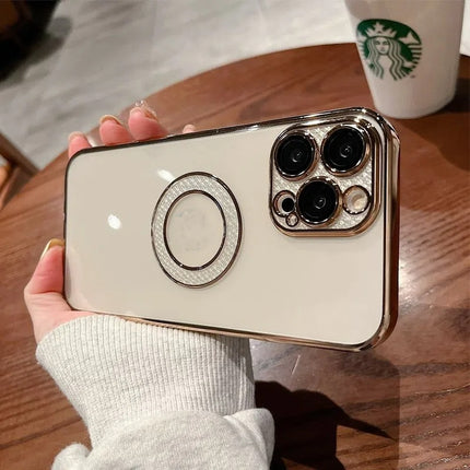 Rhinestone Exposed Label Drop-proof Simple I Protective Cover Phone Case