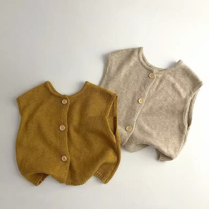 Children's Clothing Vest Spring And Autumn Boys And Girls Fashionable Sweater Cardigan