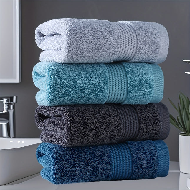 2pcs Large Hand Towels Set, 50*100Cm/19.7*39.4In, Pure Color Material