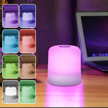 1pc LED Reading Lamp, RGB Touch Night Light, Tapping Table Light, Bedroom Bedside Light