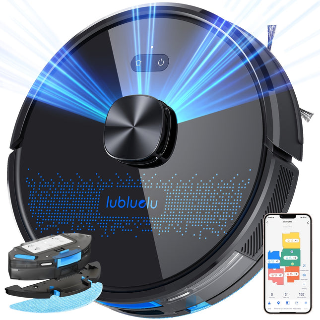 SL60 Ultra Robot Vacuum and Mop Combo with Self-Charging, 4500Pa Strong Suction, Smart Mapping
