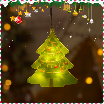 Holiday Decoration Arrangement Hanging Lights Christmas Tree