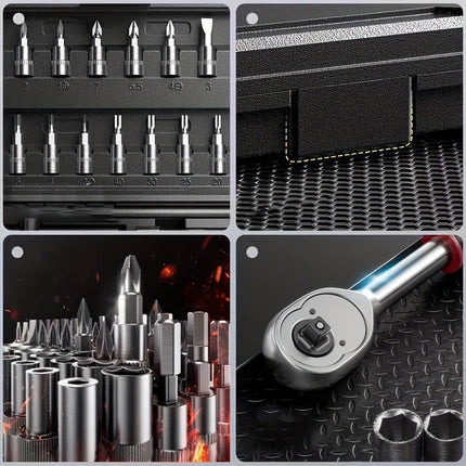 439pcs/46pcs Wrench Set, Household Wrench Socket Tool Kit with 1 Exquisite Storage Box,