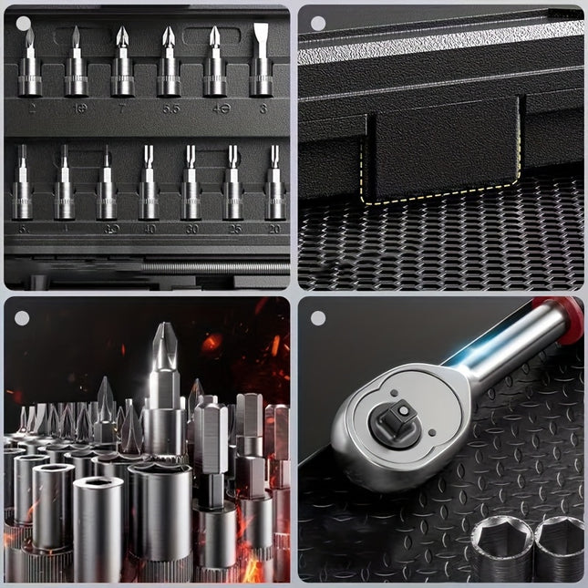 439pcs/46pcs Wrench Set, Household Wrench Socket Tool Kit with 1 Exquisite Storage Box,