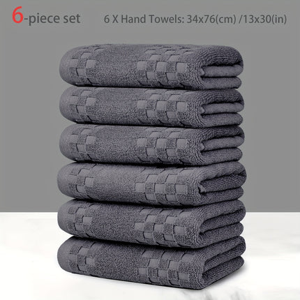 6pcs 100% Cotton Face Towel Set | Soft, Quick-Drying, Lightweight, Breathable,