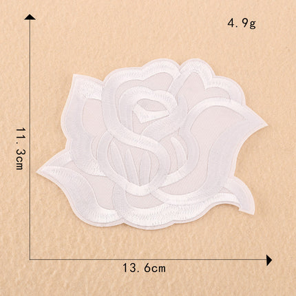 Computer Embroidery Black And White Roses Hotel Bed Sheets