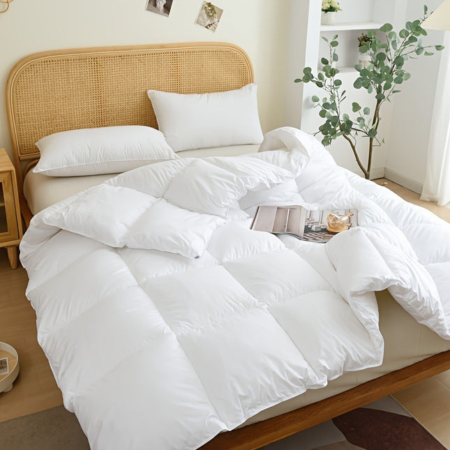 1pc All-Season Comfort Quilted Duvet, 100% Polyester Fiber, Soft Breathable Lightweight