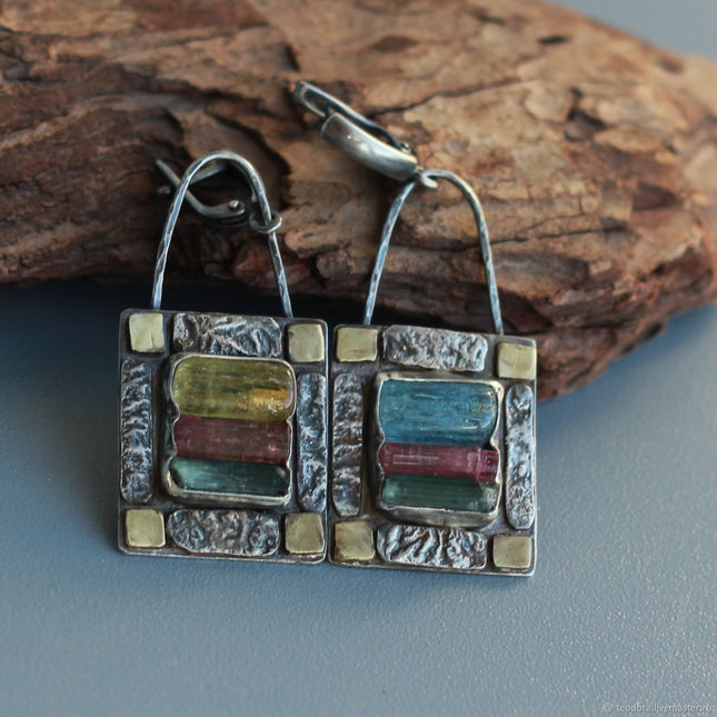 European And American Retro Tribe Crystal Stone Earrings