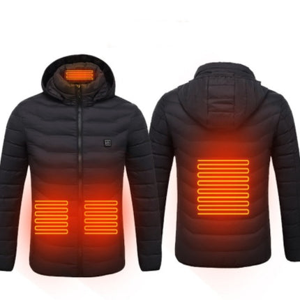 New Heated Jacket Coat USB Electric Jacket Cotton Coat Heater Thermal Clothing Heating Vest Men's Clothes Winter