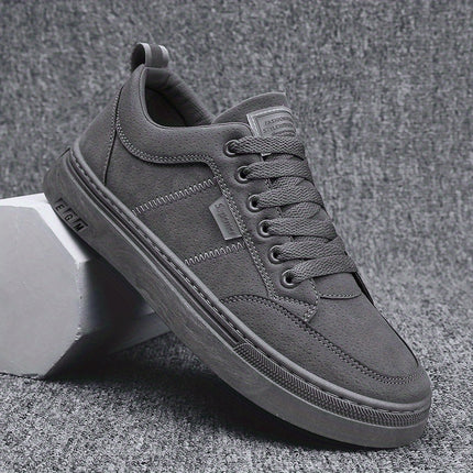 Men's Anti-Odor Anti-Slip Breathable -like Upper & Rubber Sole Work Shoes - Beige Low-Top Sneakers with Arch,