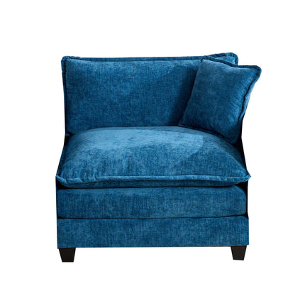 Cloud Sofa one Seat (Armrests are not included), Modern Sectional Couch, for Living Room Bedroom and Apartment, Comfy Double Layer Upholstered Seat Cushion, Breathable Chenille Fabric, Blue