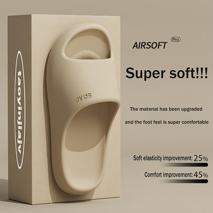 4 pcs set New EVA Solid Color Sandals, Men's Four-season Simple Home Soft Thick Anti-slip Bathroom Sandals