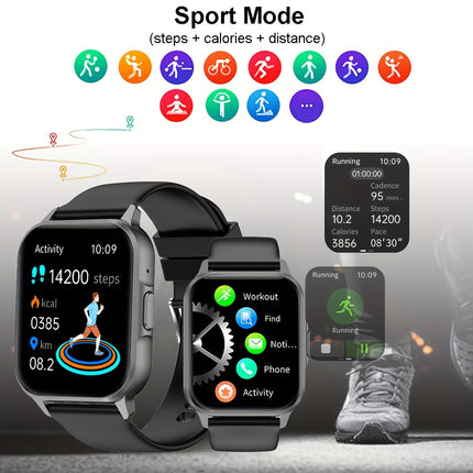 2025 new smartwatch, Men's full touch screen sports and fitness watch, IP67 waterproof wireless