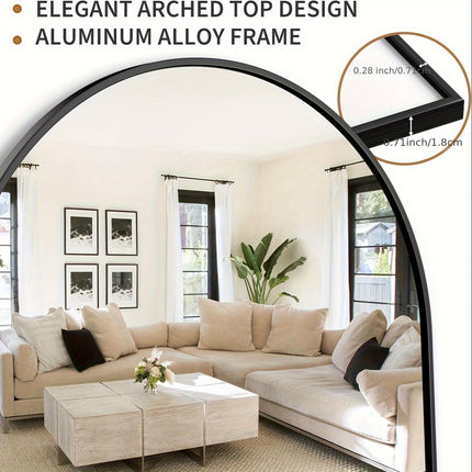 58"x19" Full-Length Mirror Arch Floor Stand - Freestanding, Vertical Orientation