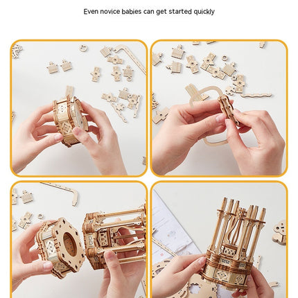3D Creative 3D Puzzle Model Handmade Diy Wooden Airship Assembly