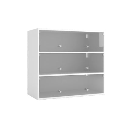 White Glass Door Shoe Box Shoe Storage Cabinet With RGB Led Light