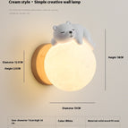 Bear Wall Lamp White