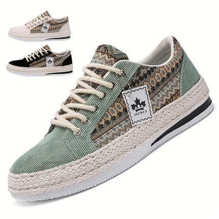 Men'S Breathable Casual Sneakers - Lightweight Summer Shoes with Lace-Up Closure, Non-Slip Rubber Sole