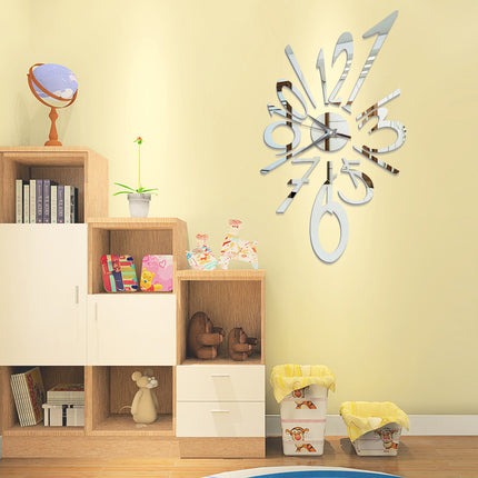 Creative DIY Decoration Fashion Wall Clock Wall Sticker Digital Clock