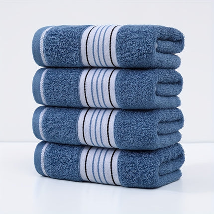 4pcs Heavy-Duty 100% Cotton Hand Towel Set - Large 13.8x29.5 Inch Ultra-Soft