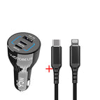 Black / Car charger Apple cable