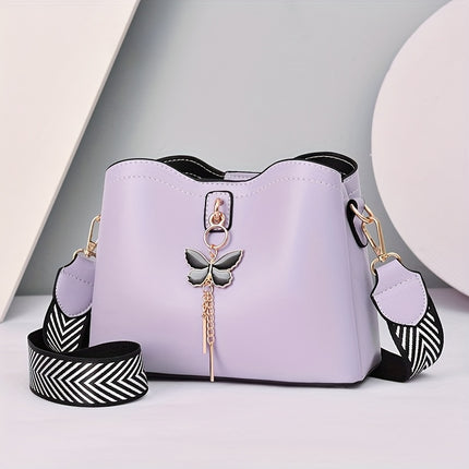 Crossbody Bags For Women Fashion Butterfly Bucket Purses For Teenage Lightweight Shoulder Bag