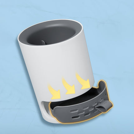 Toilet Brush with Cleaning Solution and Wall-Mounted Holder, White No Drilling Required,