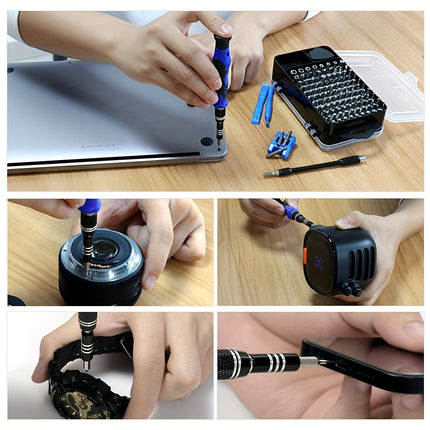 A Comprehensive 138-In-1 Repair Toolkit That Includes a Brush, a Precision Screwdriver Set