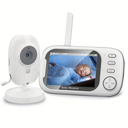 Baby Monitor with 720P Camera, 3.5-inch LCD Screen, Wireless 900-foot Transmission Range,