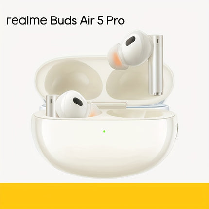 Buds Air 5 Pro Wireless Headphones, realBoost Dual Drivers, Up to 40 Hours of Playback,