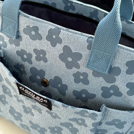 Original Handmade 3D Flower Tote Thickened Zipper Student Class Commuting Hand Single Shoulder Women'S