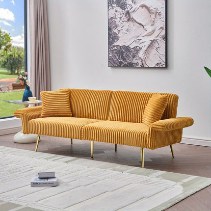 Sofa Bed with Collapsible Armrests, Ideal for Living Areas And Compact Spaces