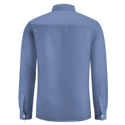 Peach Velvet Casual One Pocket Long Sleeve Shirt