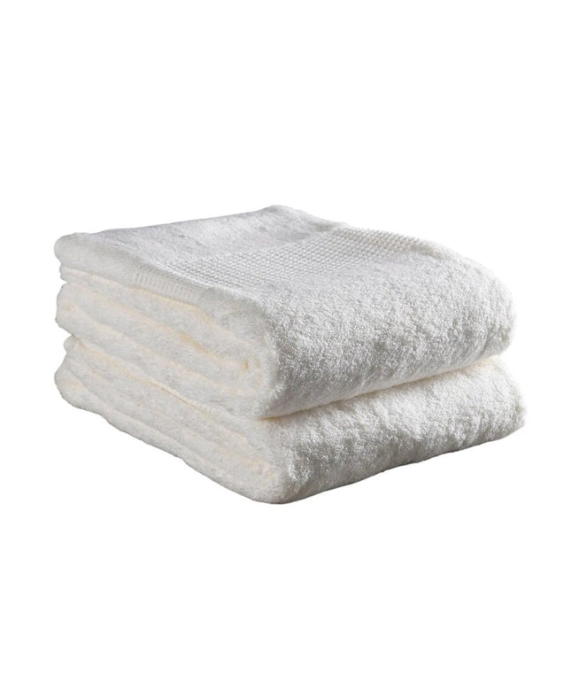 Set of Two White Turkish Cotton 13" X 13" Quick Dry Terry Cloth Washcloths
